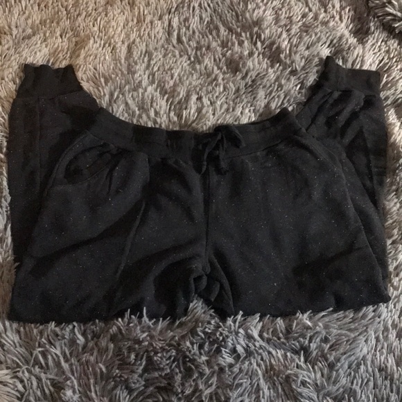 Black w/ white spec women’s joggers - Picture 2 of 3